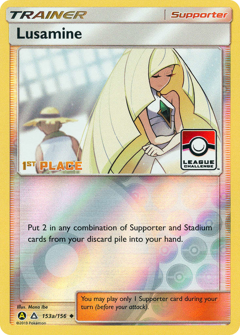 Lusamine 153a  - Reverse Holofoil Ultra Prism - Rare Ultra