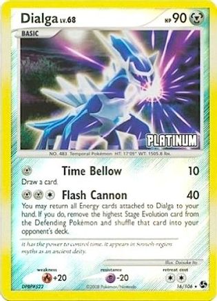 Dialga 016/106  - Reverse Holofoil Burger King Promos - Promo