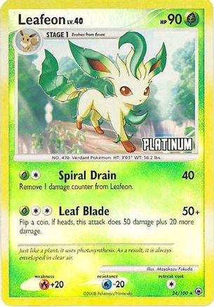 Leafeon 024/100  - Reverse Holofoil Burger King Promos - Promo