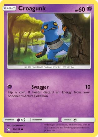 Croagunk 056  SM  Ultra Prism - Common