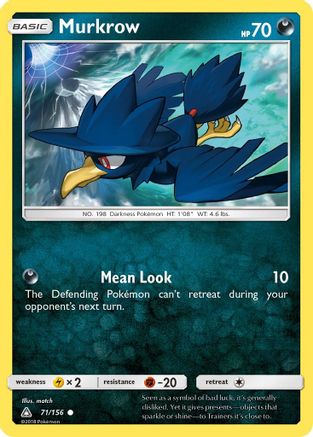 Murkrow 071  SM  Ultra Prism - Common
