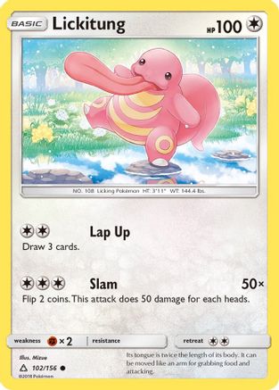 Lickitung 102/156  - Reverse Holofoil SM  Ultra Prism - Common