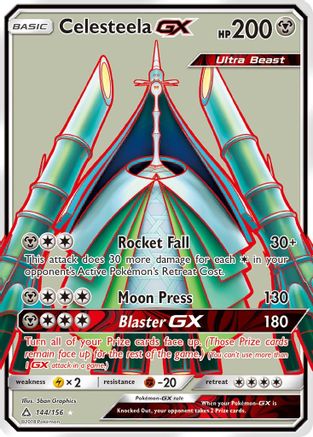 Celesteela GX (Full Art) 144/156  - Holofoil SM  Ultra Prism - Ultra Rare