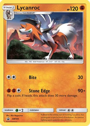 Lycanroc SM105  - Holofoil SM Promos - Promo