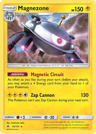 Magnezone 036/131  - Reverse Holofoil SM  Forbidden Light - Holo Rare
