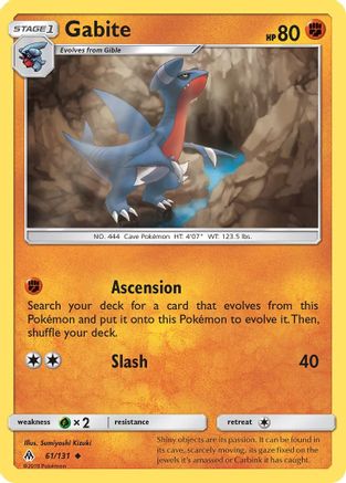 Gabite 061/131  - Reverse Holofoil SM  Forbidden Light - Uncommon