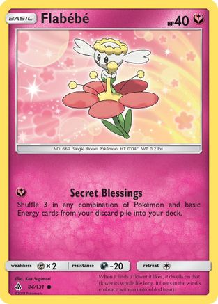 Flabebe (84) 084/131  - Reverse Holofoil SM  Forbidden Light - Common