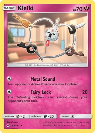 Klefki 089/131  - Reverse Holofoil SM  Forbidden Light - Uncommon