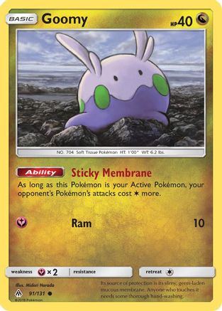 Goomy (91) 091/131  - Reverse Holofoil SM  Forbidden Light - Common