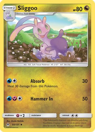 Sliggoo 093/131  - Reverse Holofoil SM  Forbidden Light - Uncommon