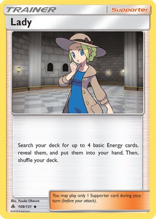 Lady 109/131  - Reverse Holofoil SM  Forbidden Light - Uncommon