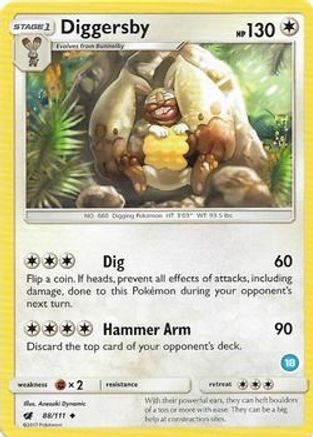 Diggersby (18) 088  SM Trainer Kit Alolan Sandslash & Alolan Ninetales - Uncommon