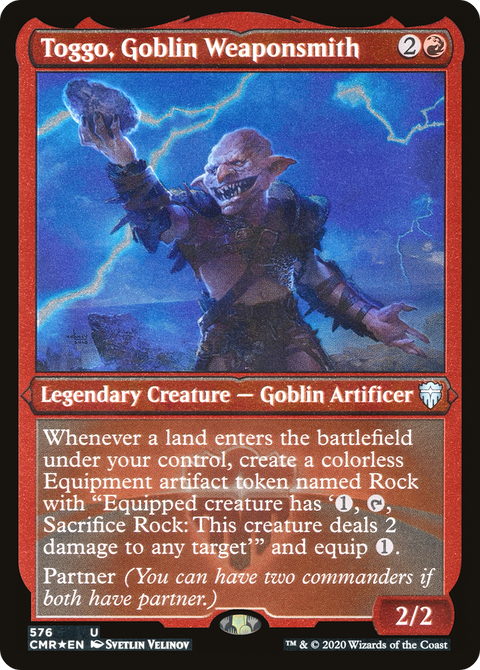 Toggo, Goblin Weaponsmith (Foil Etched) (CMR-576) - Commander Legends Etched Foil