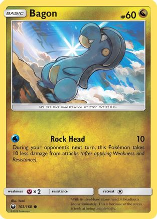 Bagon (103) 103/168  - Reverse Holofoil SM  Celestial Storm - Common