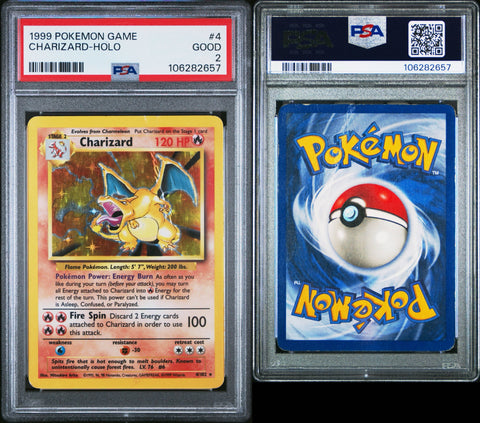 PSA 2 #4 CHARIZARD-HOLO BASE