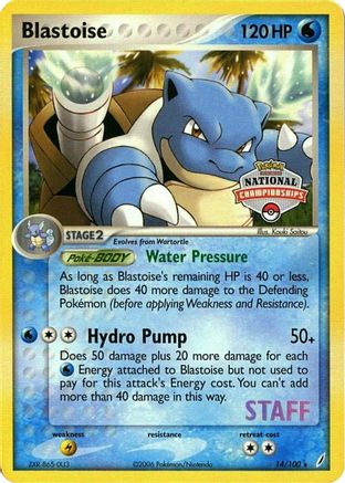 Blastoise 014/100  League & Championship Cards - Promo
