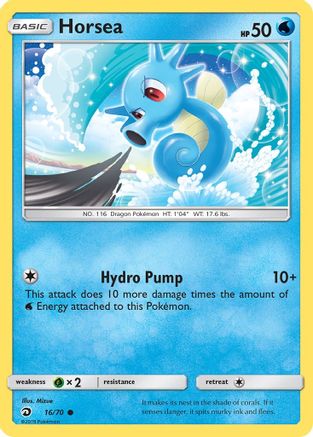 Horsea (16) 016/70  - Reverse Holofoil Dragon Majesty - Common