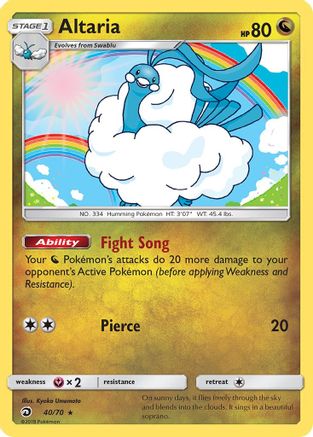 Altaria 040/70  - Holofoil Dragon Majesty - Holo Rare