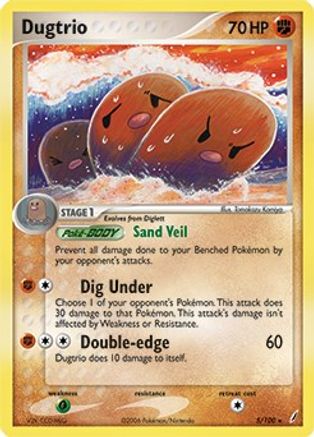 Dugtrio 005/100  Deck Exclusives - Rare