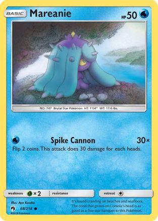 Mareanie (68) 068  - Reverse Holofoil SM  Lost Thunder - Common