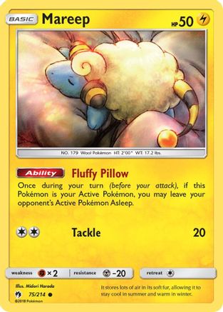 Mareep (75) 075/214  - Reverse Holofoil SM  Lost Thunder - Common