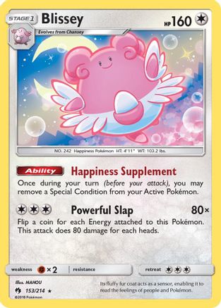 Blissey 153/214  - Holofoil SM  Lost Thunder - Holo Rare