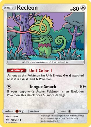 Kecleon (161) 161  - Reverse Holofoil SM  Lost Thunder - Uncommon