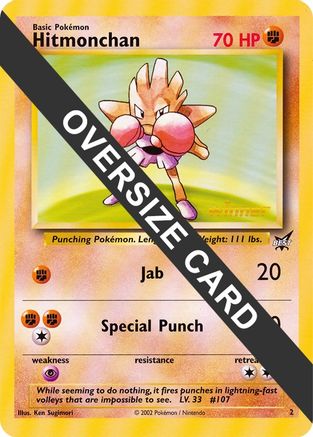 Hitmonchan 002  Jumbo Cards - Promo