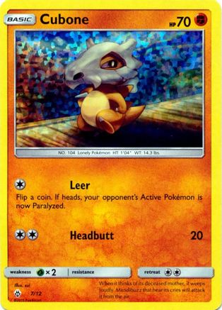 Cubone 007/012  - Holofoil McDonalds Promos 2018 - Promo