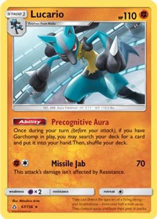 Lucario 067/156  Deck Exclusives - Rare