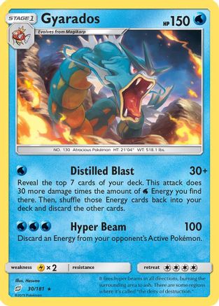 Gyarados 030/181  - Holofoil SM  Team Up - Holo Rare