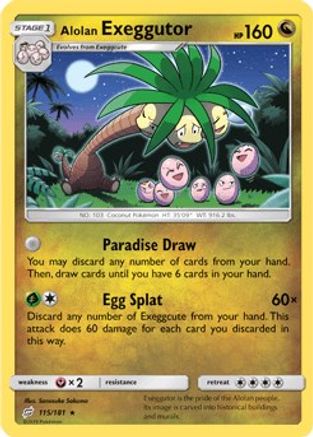 Alolan Exeggutor (115) 115/181  - Reverse Holofoil SM  Team Up - Rare