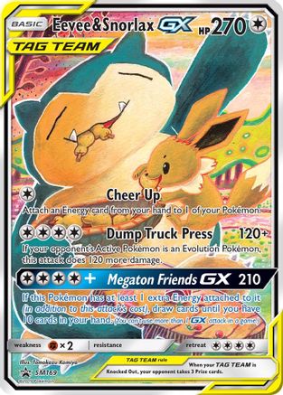 Eevee & Snorlax GX SM169  - Holofoil SM Promos - Promo