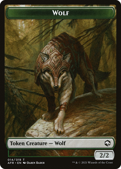 Wolf Token (AFR-014) - Adventures in the Forgotten Realms Tokens