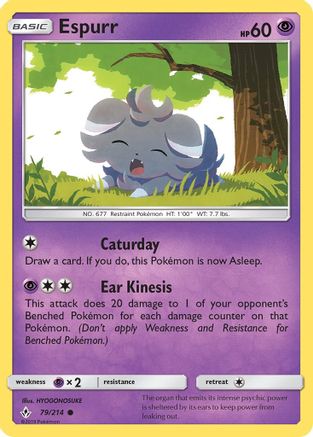 Espurr 079/214  - Reverse Holofoil SM  Unbroken Bonds - Common