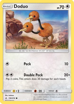 Doduo 150/214  SM  Unbroken Bonds - Common