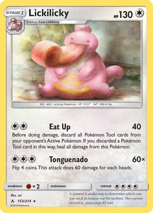 Lickilicky 153  SM  Unbroken Bonds - Rare