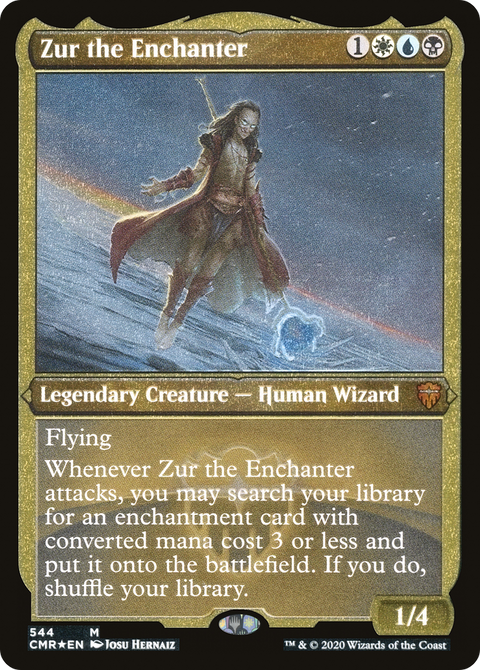 Zur the Enchanter (Foil Etched) (CMR-544) - Commander Legends Etched Foil