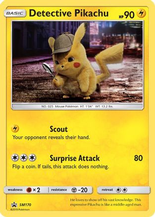 Detective Pikachu SM170  - Holofoil SM Promos - Promo