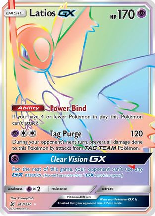 Latios GX (Secret) 243  - Holofoil SM  Unified Minds - Secret Rare