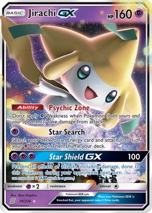 Jirachi GX 079/236  - Holofoil SM  Unified Minds - Ultra Rare