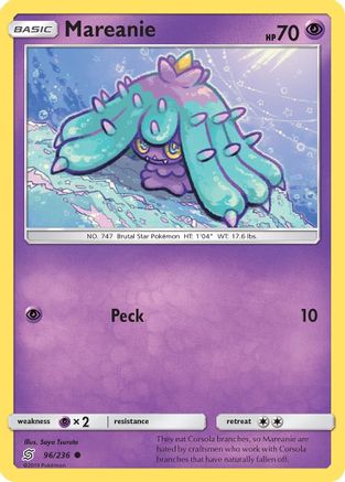 Mareanie 096/236  - Reverse Holofoil SM  Unified Minds - Common