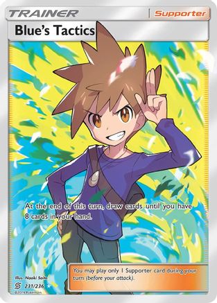 Blue's Tactics (Full Art) 231  - Holofoil SM  Unified Minds - Ultra Rare