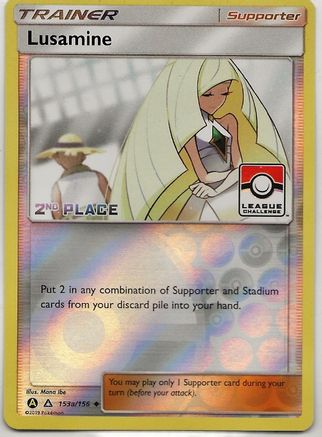 Lusamine 153a/156  - Reverse Holofoil League & Championship Cards - Promo