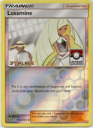 Lusamine 153a/156  - Reverse Holofoil League & Championship Cards - Promo