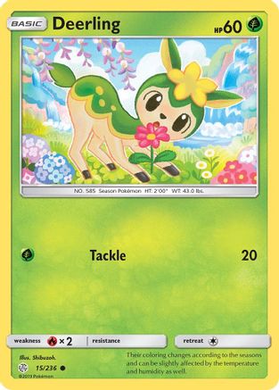 Deerling 015/236  - Reverse Holofoil SM  Cosmic Eclipse - Common