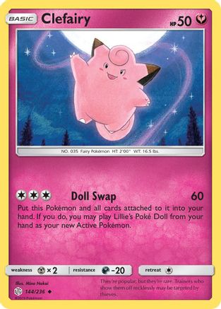 Clefairy 144/236  SM  Cosmic Eclipse - Uncommon