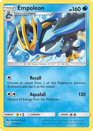 Empoleon 056/236  - Reverse Holofoil SM  Cosmic Eclipse - Rare