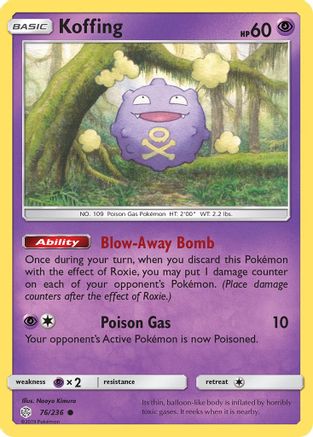 Koffing 076/236  SM  Cosmic Eclipse - Common