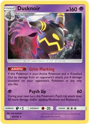Dusknoir 085/236  Deck Exclusives - Rare